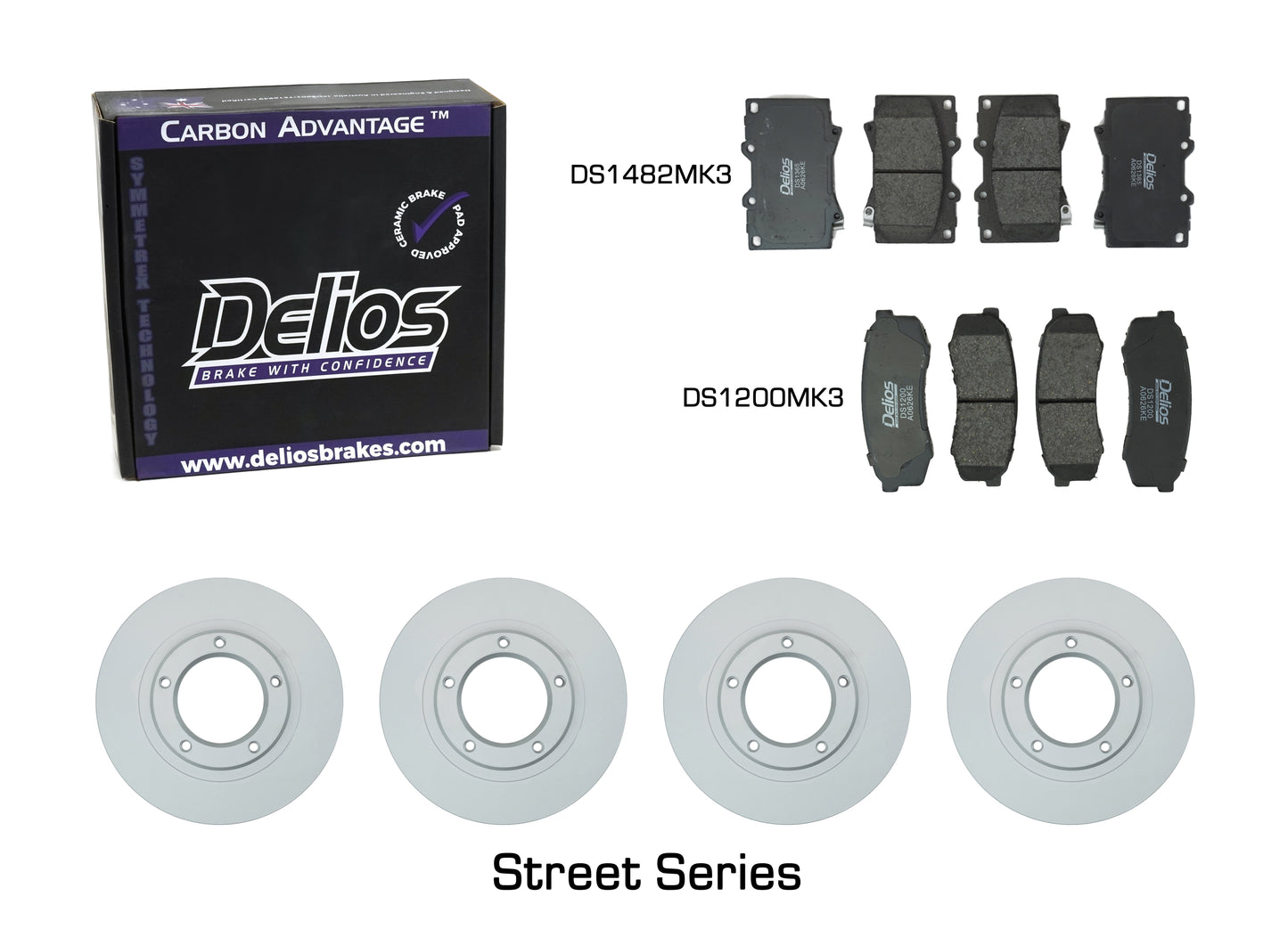 Delios Front & Rear Brake Upgrade Kit to suit Toyota Landcruiser Prado 150 Series 2009-2023