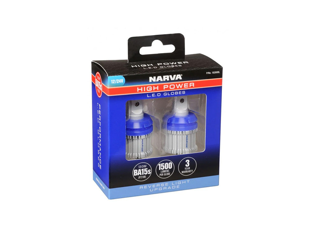 26186 | Narva 12/24V Gen III LED BA15S High Power Reverse Globes