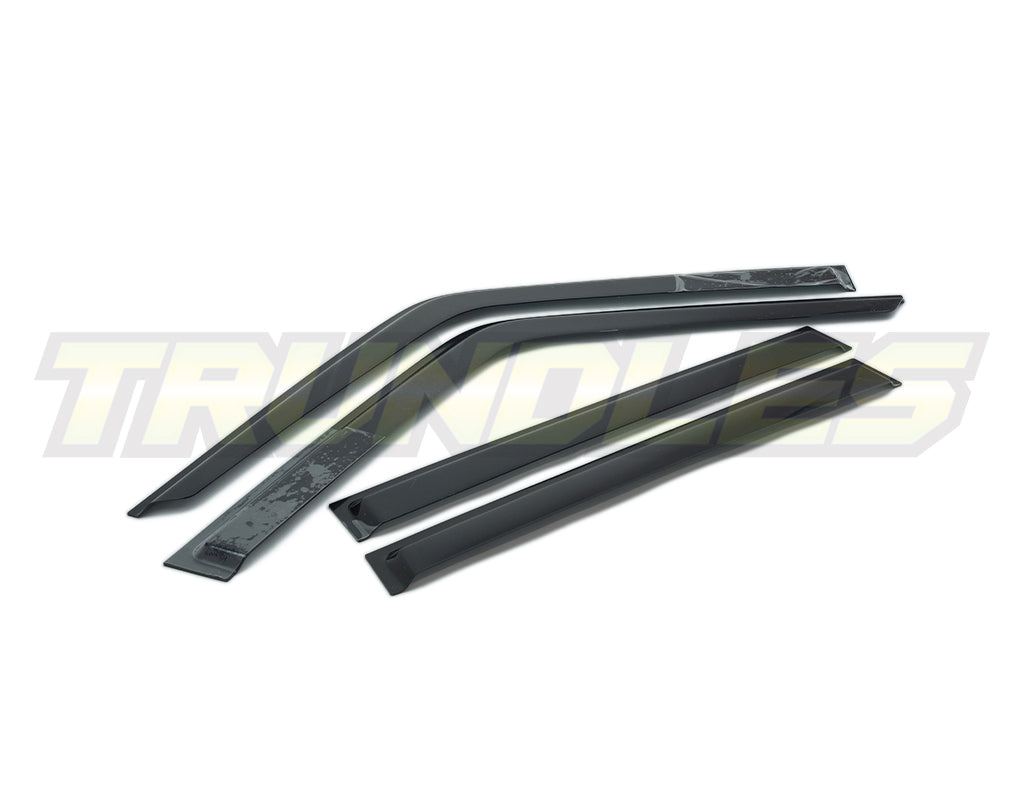 Slim Weather Shield (4-Piece) to suit Toyota Landcruiser 70 Series 2000-Onwards (Dark Tint)