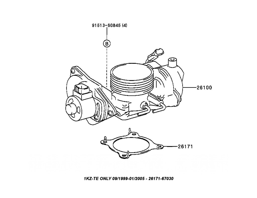 Genuine Throttle Body Gasket to suit Toyota 1KZ-T/TE Engines