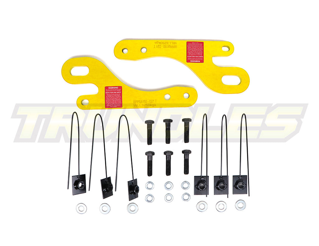 Trundles Heavy Duty Yellow Tow Point (Pair) to suit Toyota Landcruiser Prado 150 Series & FJ Cruiser 2006-Onwards