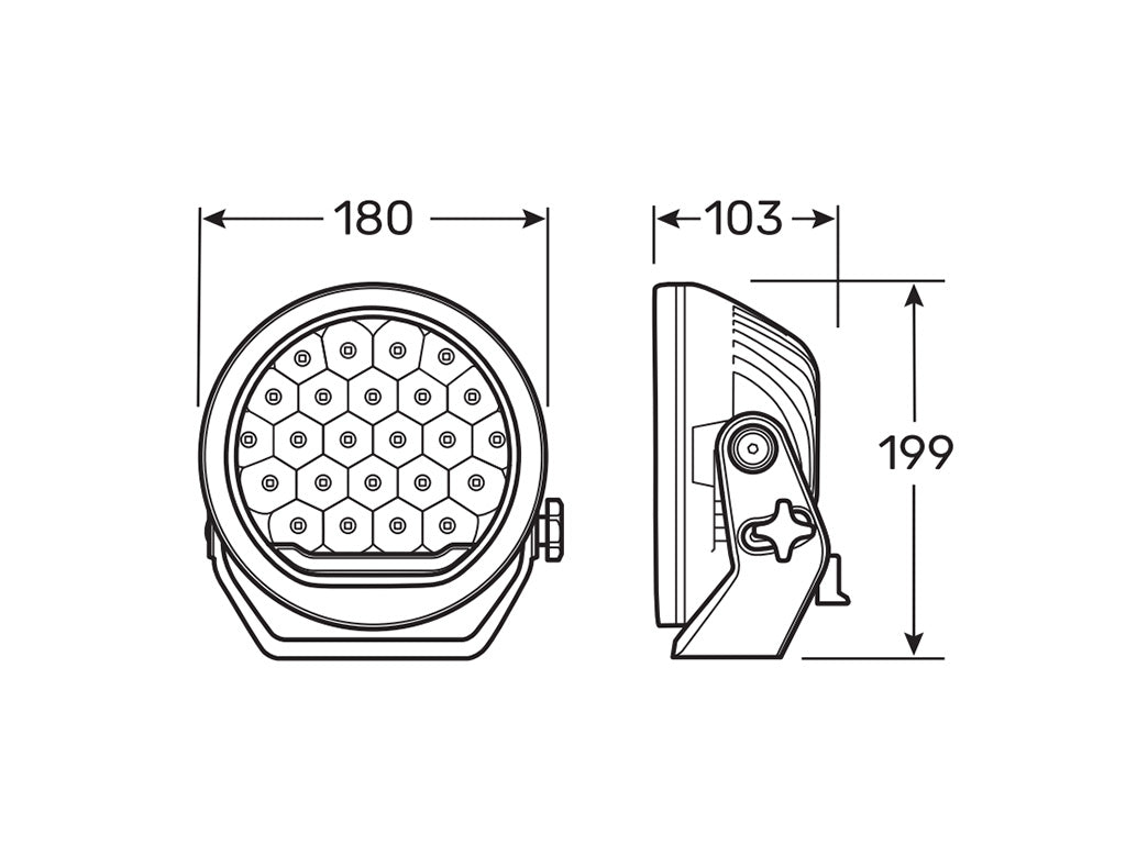 Narva 7" Ultima MK3 Hybrid Beam 180 LED Driving Lights Kit