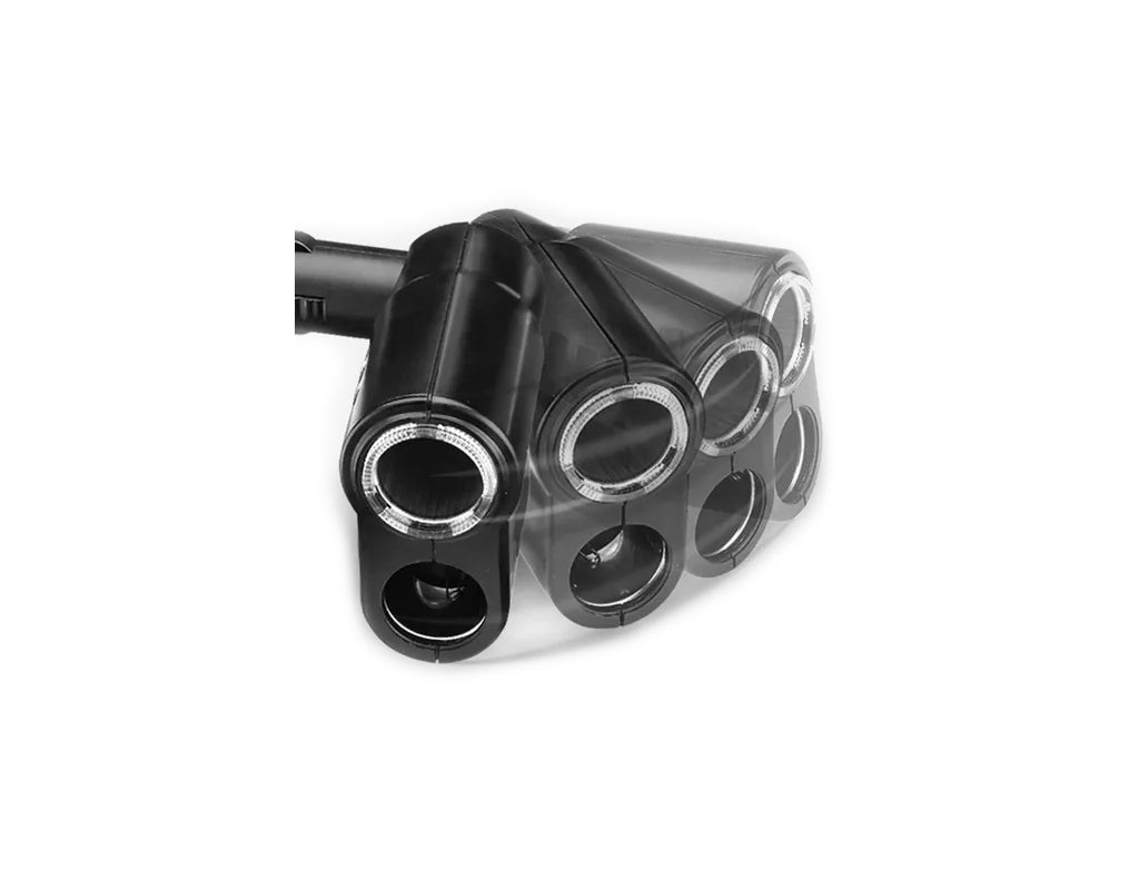 Narva Cigarette Lighter Plug with Adjustable Twin Accessory Sockets and Lighter Fixture