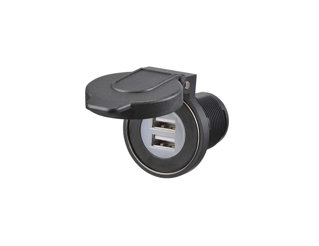 Narva HD Dual USB Socket with Magnetic Dust Cover