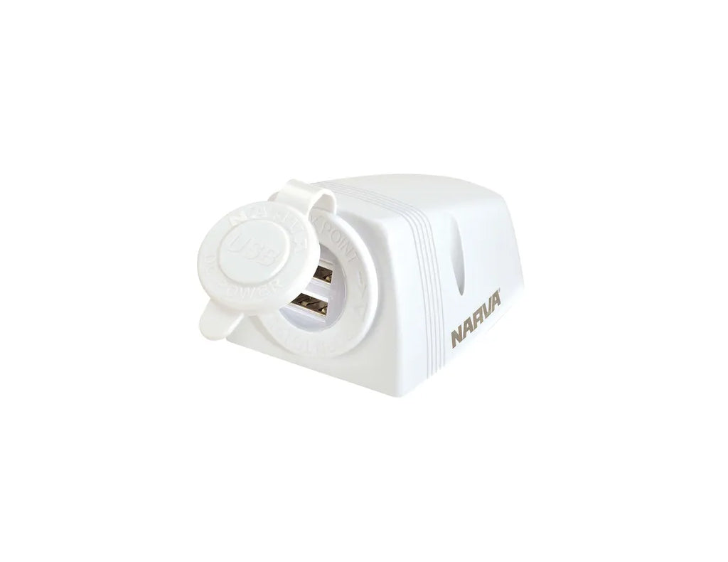 Narva Heavy-Duty Surface Mount Dual USB Socket
