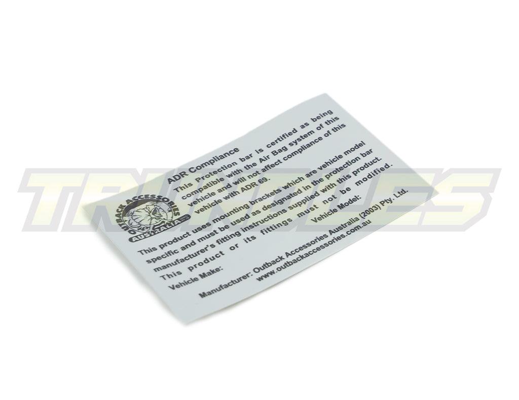 XROX ADR Compliant Replacement Sticker
