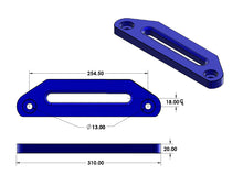 Offset Hawse Fairlead - Blue