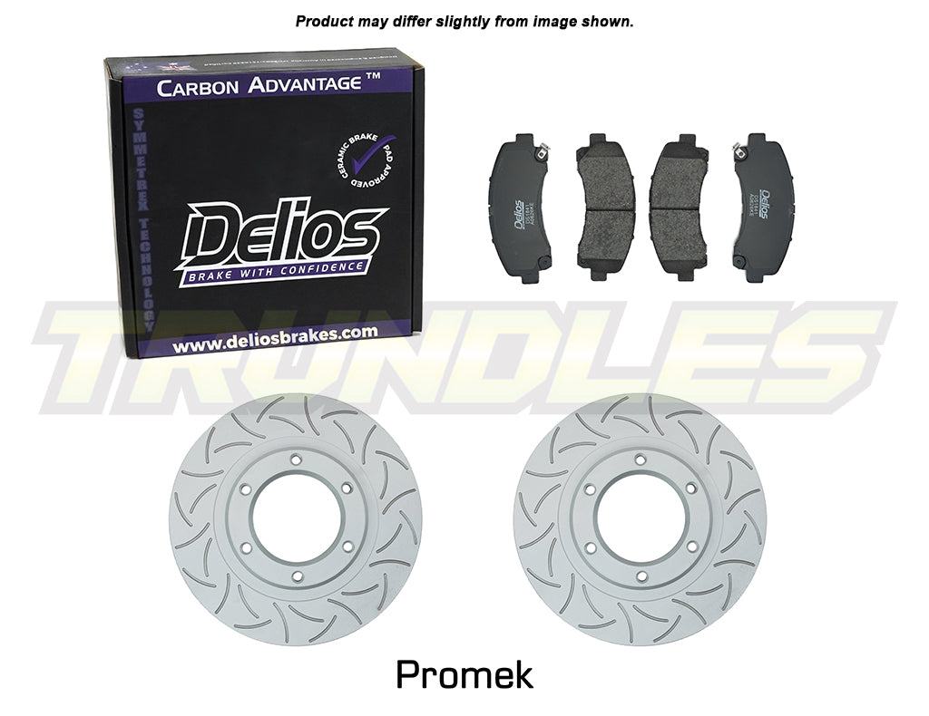 Delios Front Brake Upgrade Kit to suit Toyota Hilux RN/YN/LN106 (PAIR)
