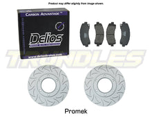 Delios Front Brake Upgrade Kit to suit Toyota Landcruiser Prado KZJ78 (PAIR) 1987-1996