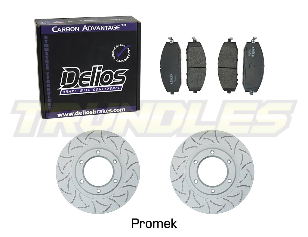Delios Front Brake Upgrade Kit to suit Nissan Patrol GU Y61 1997-2007