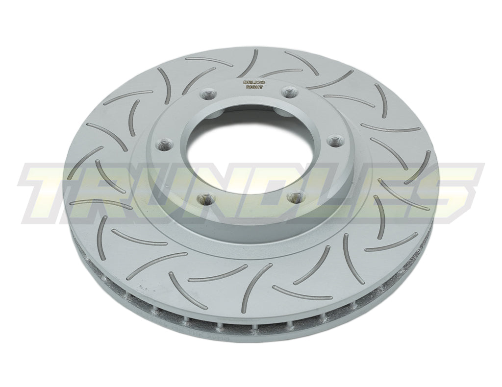 Delios Promek (Slotted Rotor) Rear Brake Rotor to suit Toyota Landcruiser 300 Series 2022 - Onwards (PAIR)