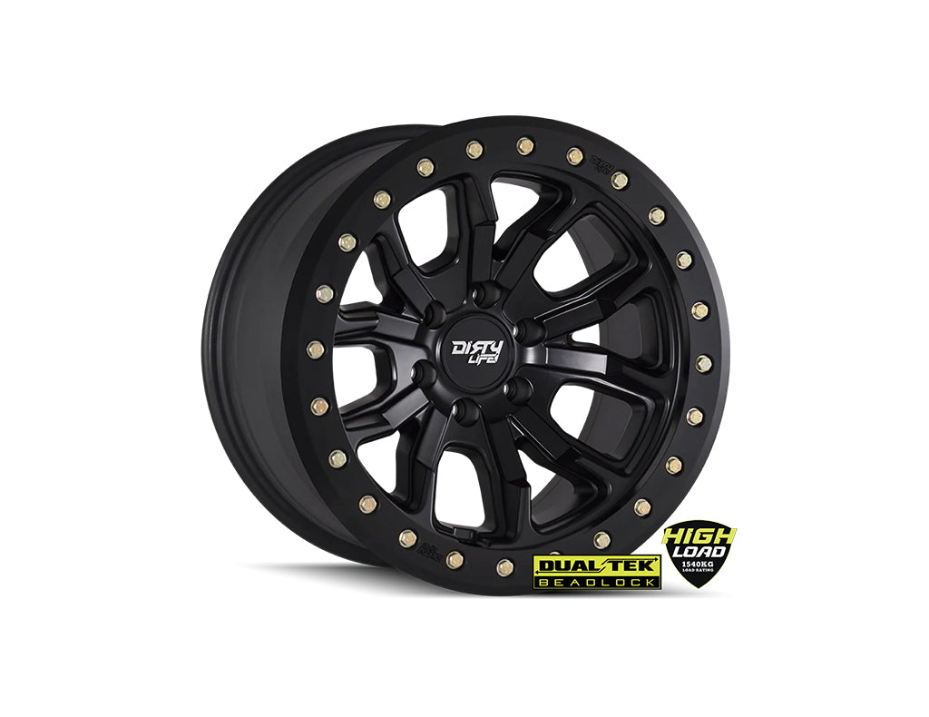 Dirty Life | DT-1 Matte Black | 17x9 / 6x139.7 / -38N