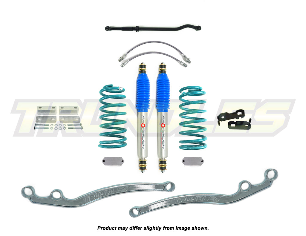 Profender Gas Front Lift Kit to suit Toyota Landcruiser 76 Series Wagon 2007-Onwards