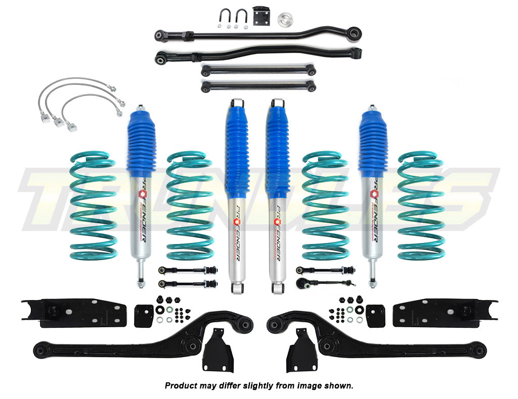 Profender 100mm Gas Lift Kit to suit Nissan Patrol Y61 Series I LWB 1997-2000
