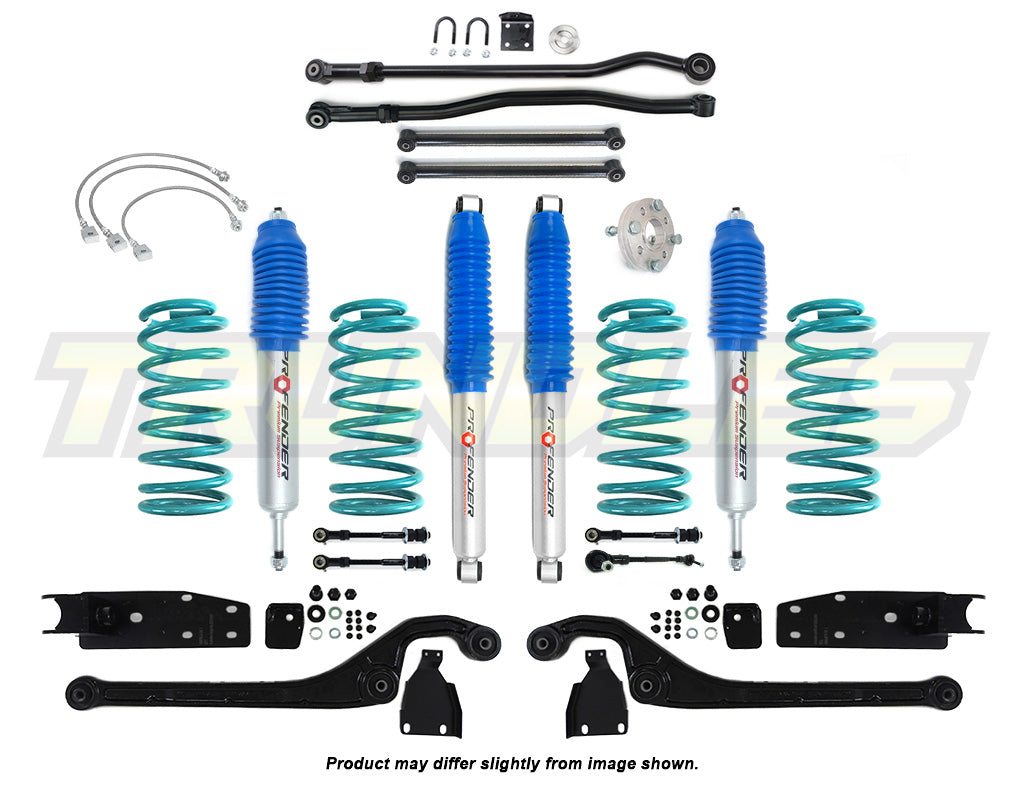 Profender 100mm Gas Lift Kit to suit Nissan Patrol Y61 Series I SWB 1997-2000 (Diesel Engines)