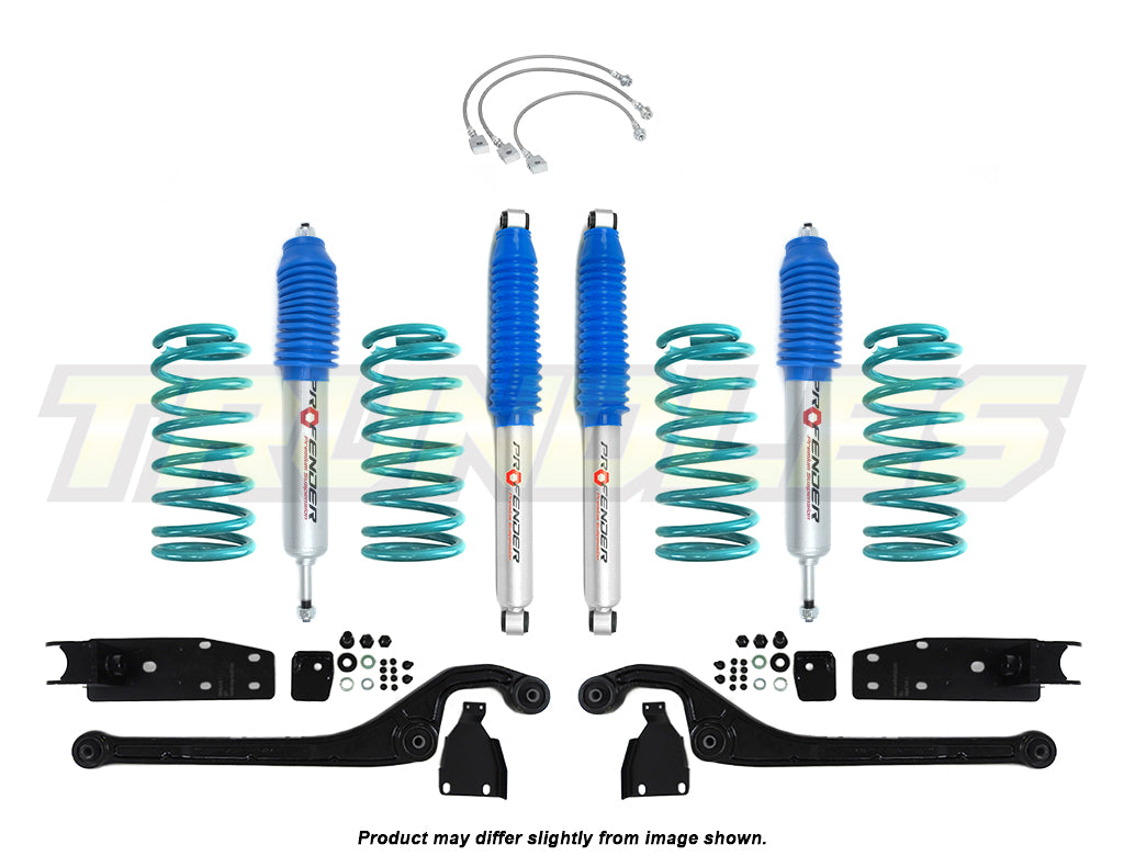 Profender 75mm Gas Lift Kit to suit Nissan Patrol Y61 LWB Series I-IV 1997-2006 (2.8L/3.0L T/D & 4.2L Diesel)