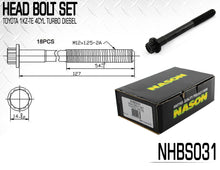 Nason Cylinder Head Bolts to suit Toyota Hiace/Hilux KZH100 / KZH106 / KZN130 / KZN165 / KZN185 1KZ/1KZ-TE Engines