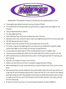 NPC 1300NM Performance Clutch to suit Toyota Landcruiser 70 Series (1VD-FTV) 2007-Onwards