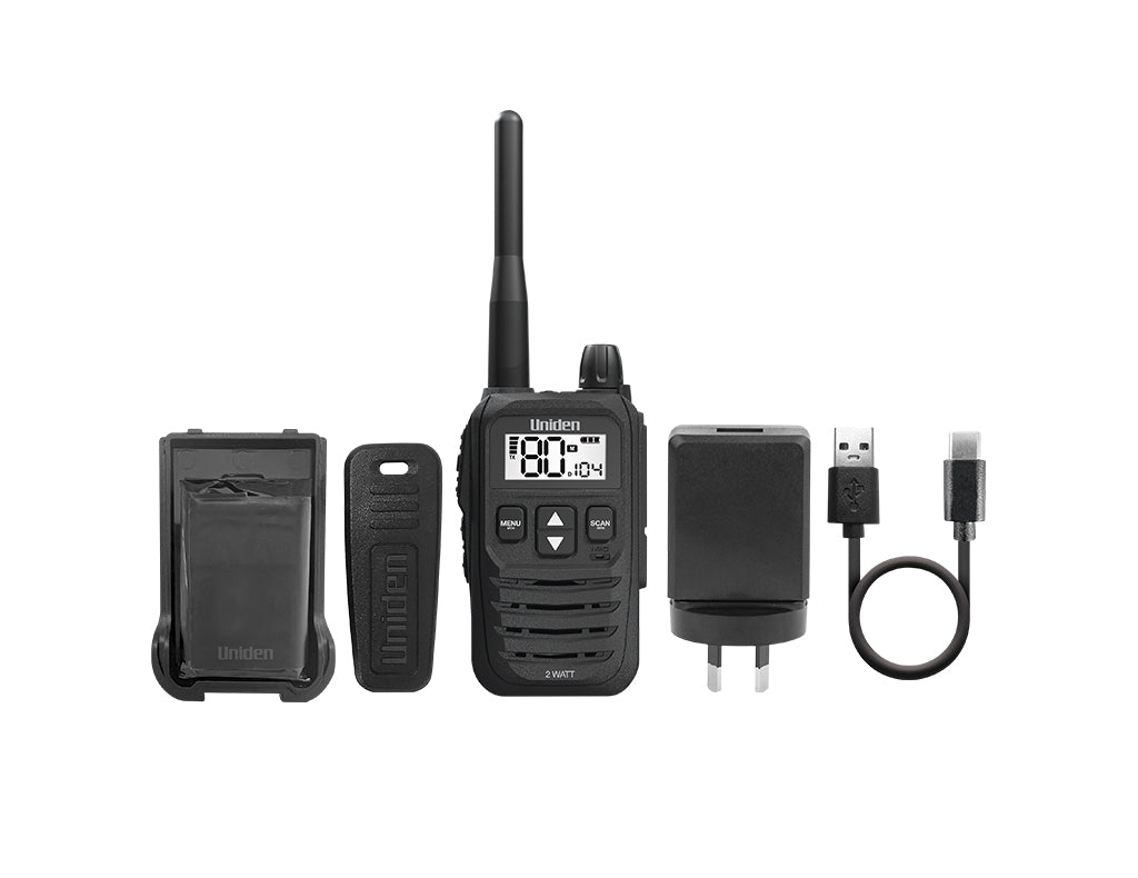40088 | Uniden UH825 80 Channel 2 Watt UHF Handheld 2-Way Radio