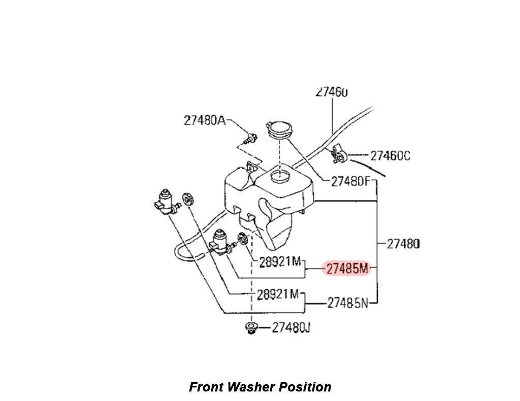 Front/Rear Windscreen Washer Motor (24V) to suit Nissan Patrol Y60/Y61 1987-2023