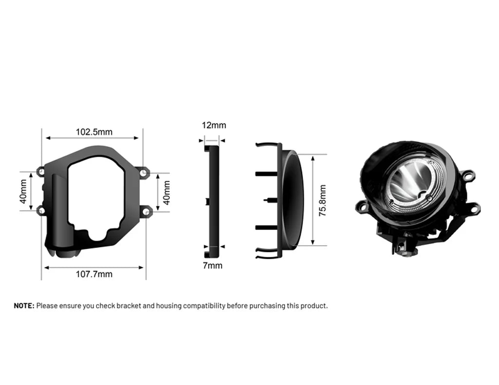 STEDI Boost Integrated Driving Light For Type-B Fogs