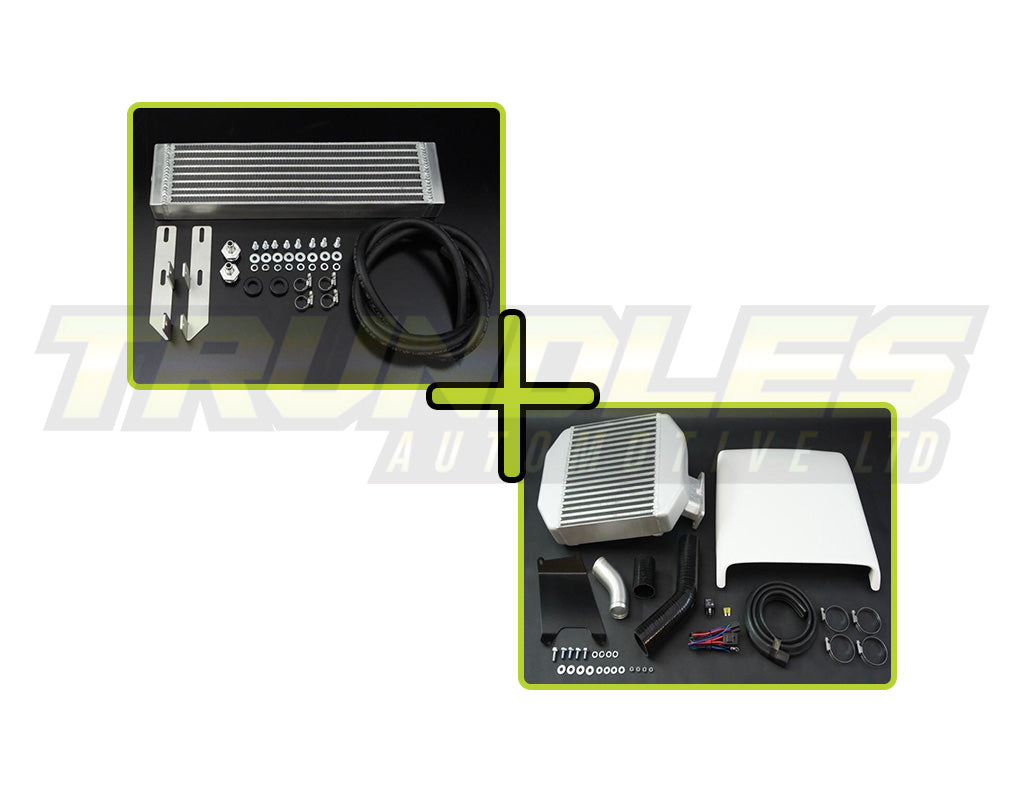 HPD Top Mount Intercooler and Trans Cooler Combo Kit to suit Toyota Landcruiser 105 Series (1HZ) 1998-2002