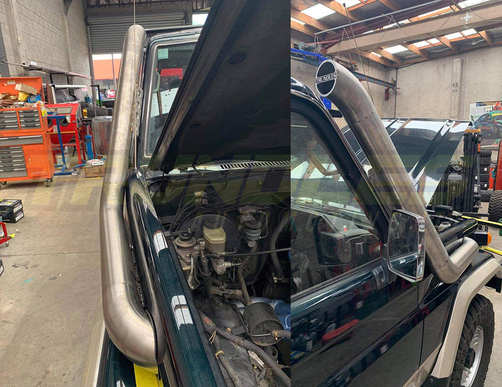 Trundles 4" Stainless Snorkel to suit Toyota Landcruiser 77 Series (Narrow Nose) 1984-1999