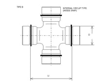 GMB Rear Universal Joint (Internal Clips)