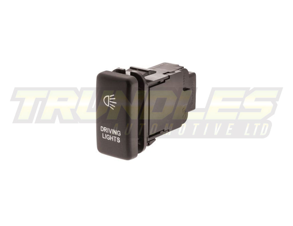 12V 3A Push Style Driving Light Switch - Green