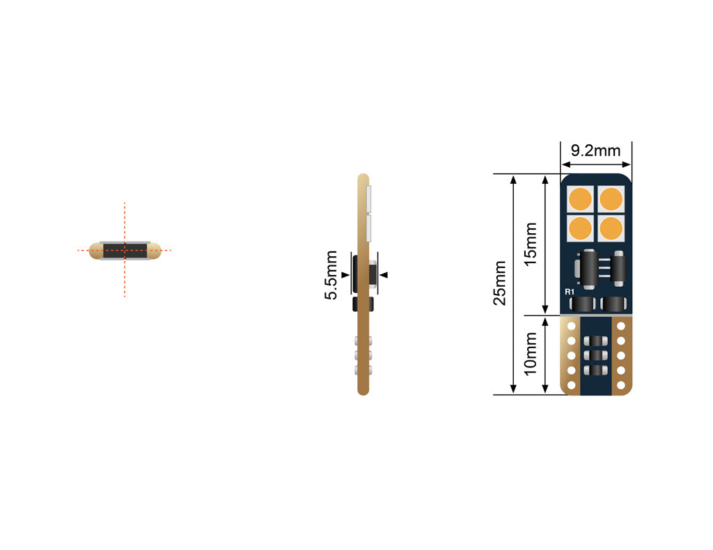 STEDI T10 W5W Wedge LED Bulbs (Pair)