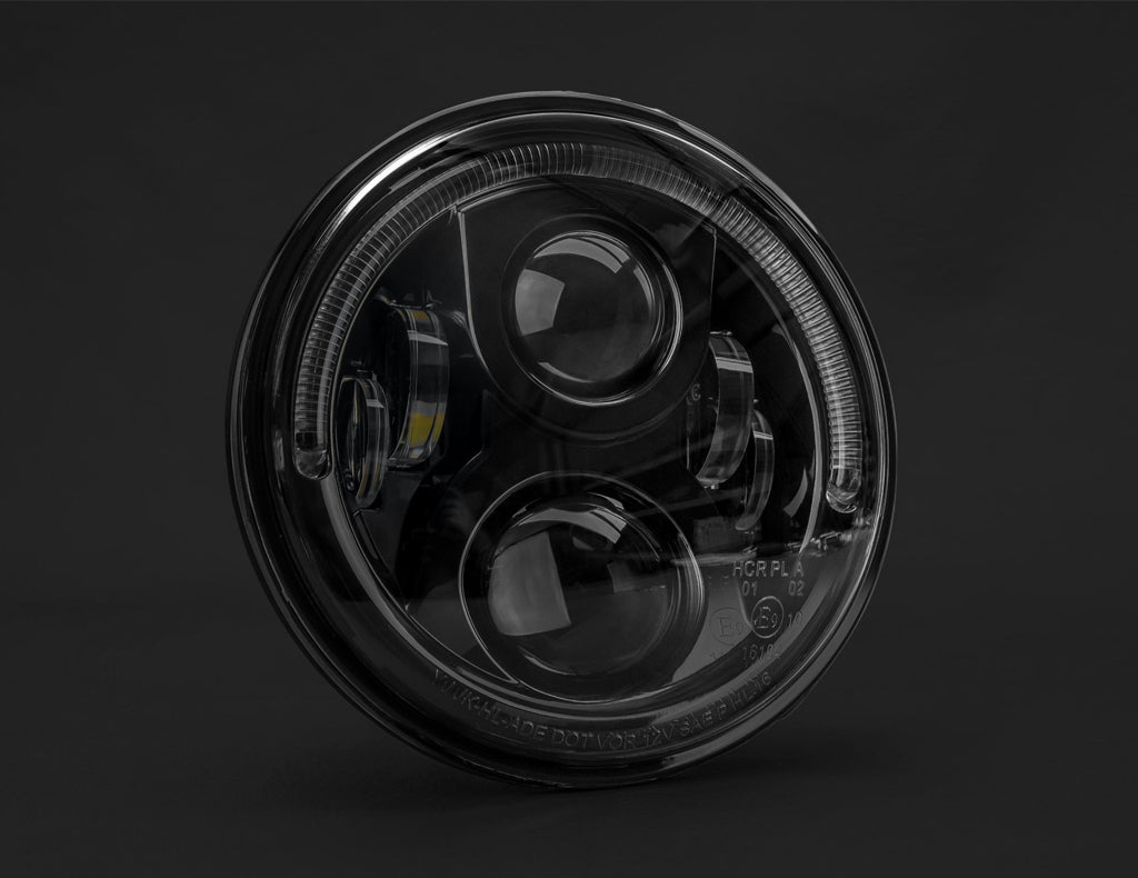 36632 | STEDI 7" Halo Carbon Black LED Headlight (Single)