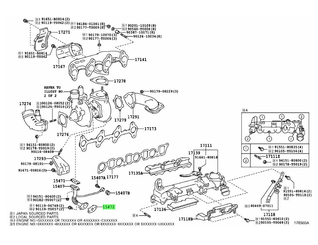 Genuine Turbo Oil Outlet Gasket to suit Toyota 1KZTE Engines