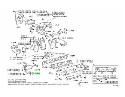 Genuine Turbo Oil Outlet Gasket to suit Toyota 1KZTE Engines