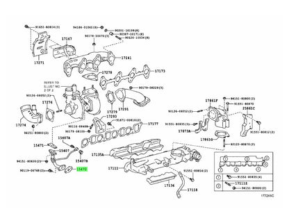 Genuine Turbo Oil Outlet Gasket to suit Toyota 1KZTE Engines