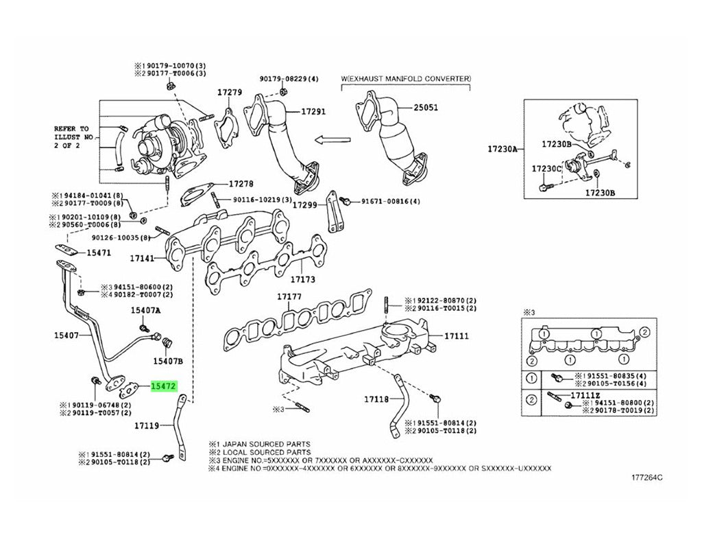 Genuine Turbo Oil Outlet Gasket to suit Toyota 1KZTE Engines