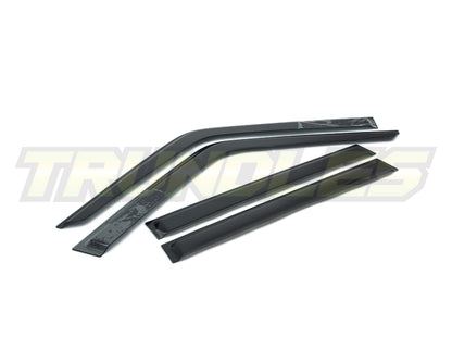 Slim Weather Shield (4-Piece) to suit Toyota Landcruiser 70 Series 2000-Onwards (Dark Tint)