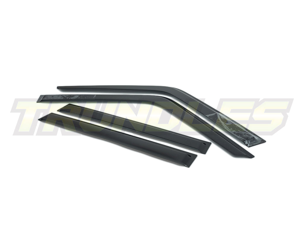 Slim Weather Shield (4-Piece) to suit Toyota Landcruiser 70 Series 2000-Onwards (Dark Tint)