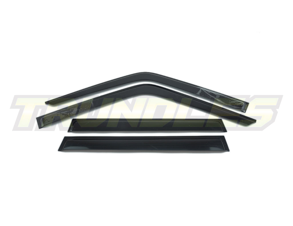 Slim Weather Shield (4-Piece) to suit Toyota Landcruiser 70 Series 2000-Onwards (Dark Tint)