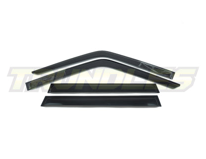 Slim Weather Shield (4-Piece) to suit Toyota Landcruiser 70 Series 2000-Onwards (Dark Tint)