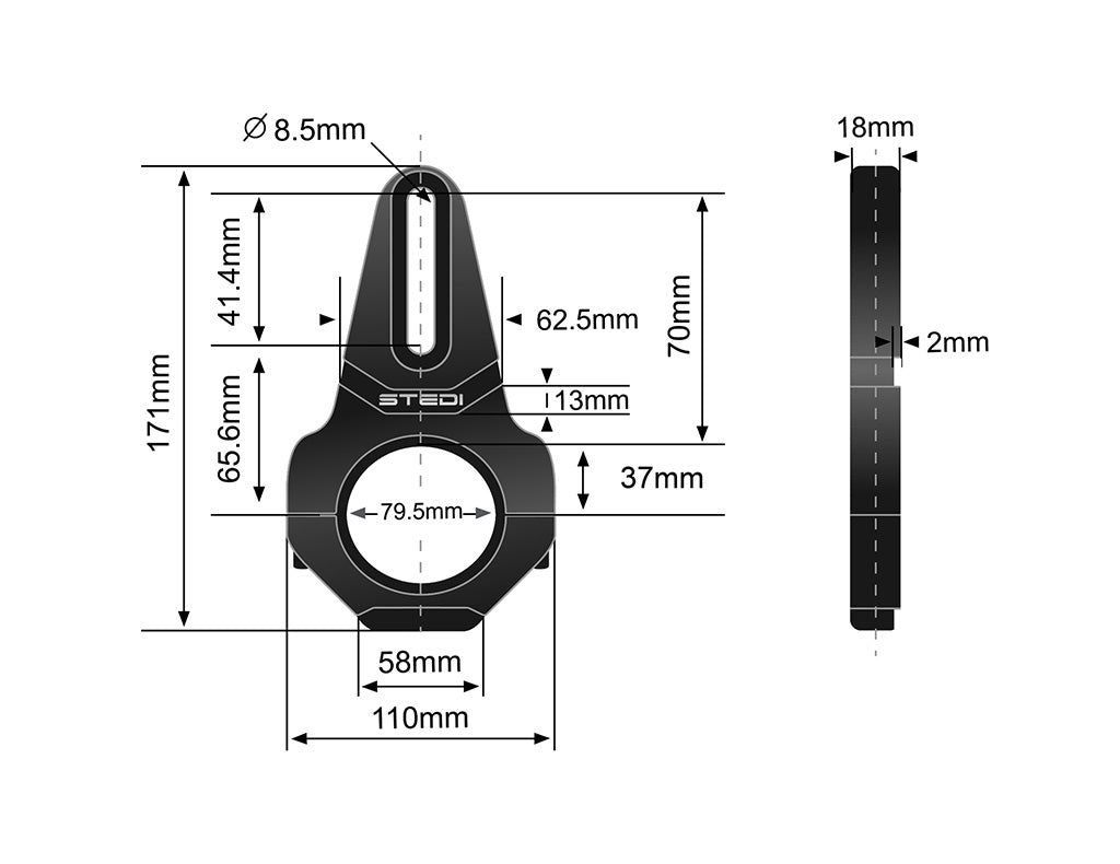 STEDI 75-77mm Vice Bull Bar Tube Clamps® (Large)