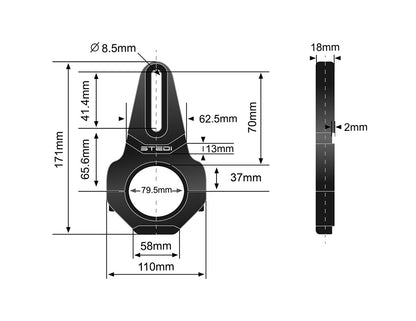 STEDI 75-77mm Vice Bull Bar Tube Clamps® (Large)