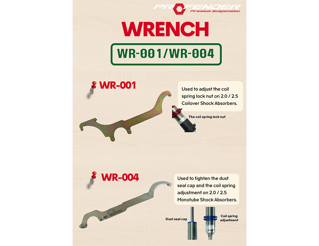 Profender Universal Shock Spanner Wrench - Gold