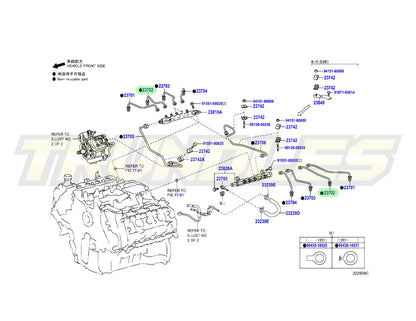 Genuine Injection Pipe (No.2) to suit Toyota 1VD DPF Engines