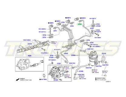 Genuine Injection Pipe (No.4) to suit Toyota 1KDFTV/2KDFTV Engines