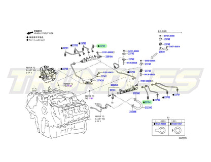 Genuine Injection Pipe (No.4) to suit Toyota 1VD DPF Engines