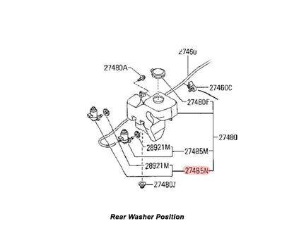 Front/Rear Windscreen Washer Motor (24V) to suit Nissan Patrol Y60/Y61 1987-2023