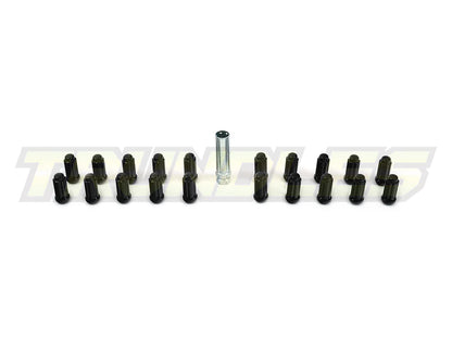 40382 | Wheel Nut Pack (20) - M14 x 1.5 Lug Nut - Spline Drive - BLACK