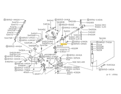 Genuine Lower Control Arm Pivot Shaft Pin to suit Nissan Vehicles