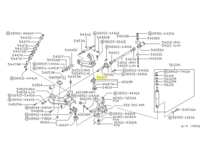 Genuine Front Lower Control Arm Shaft Pin Kit to suit Nissan Navara D21/D22 1986-2015