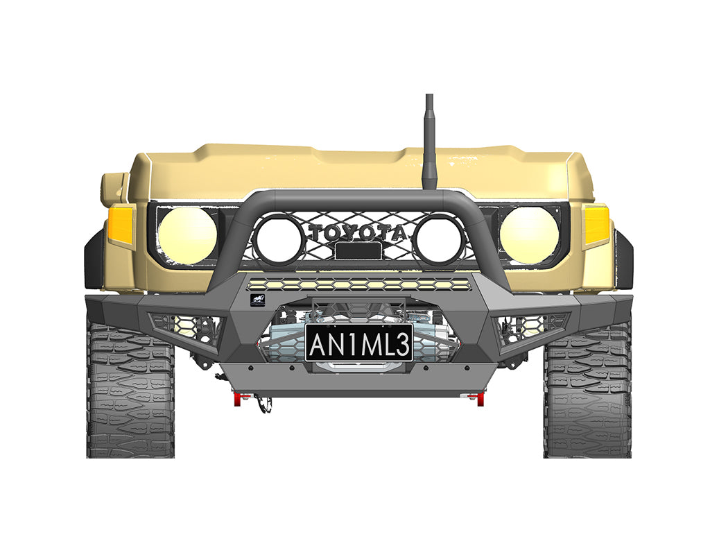 Offroad Animal 3" Round Hoop to suit Toyota Landcruiser 70 Series Facelift Predator Bar 2023-Onwards
